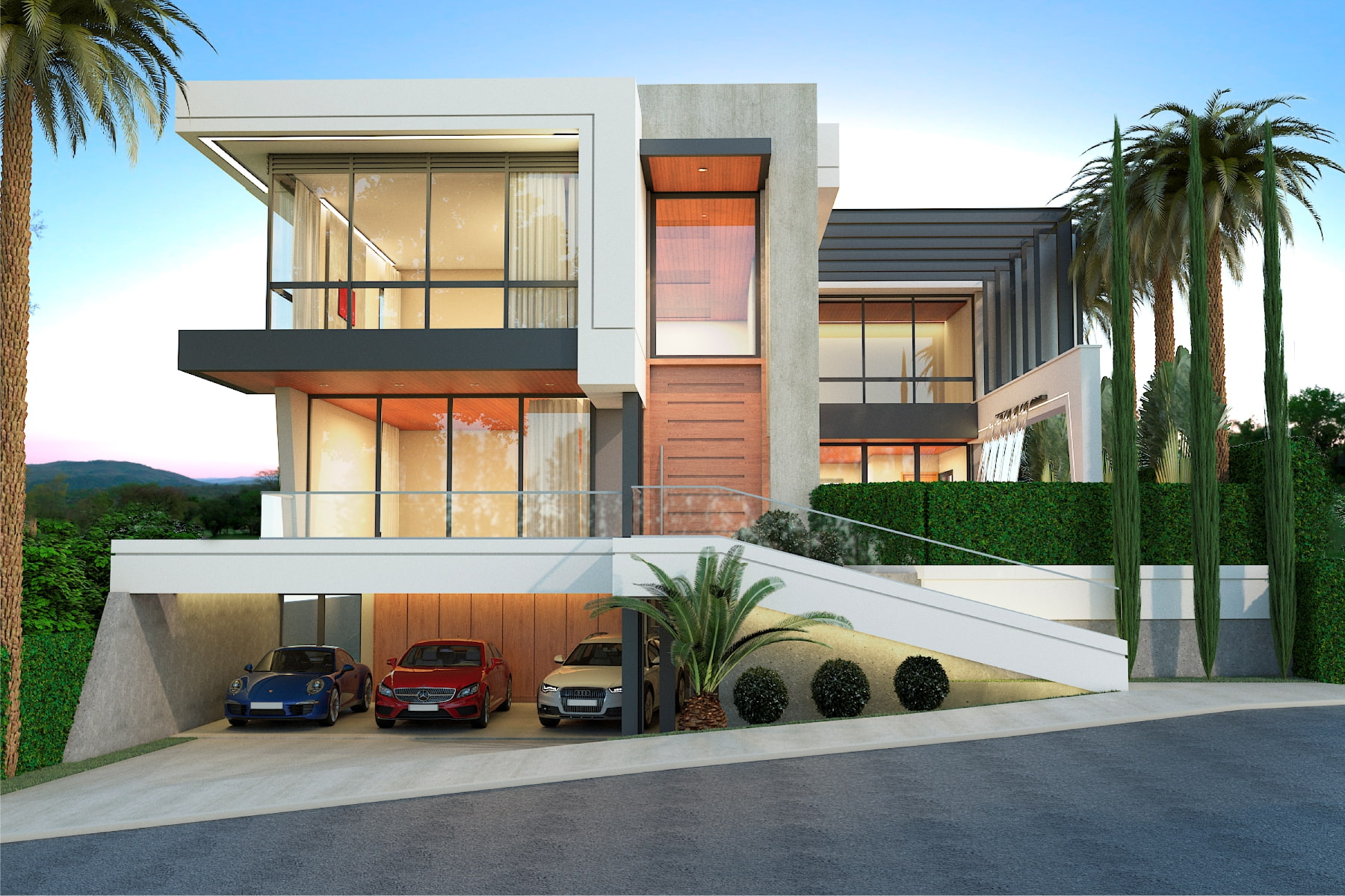 Imagem de uma casa estilo quadrada muito bonita
